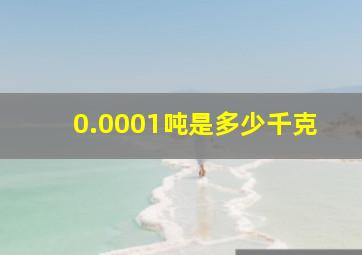 0.0001吨是多少千克