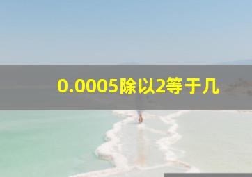 0.0005除以2等于几