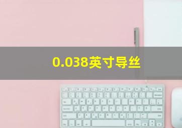 0.038英寸导丝