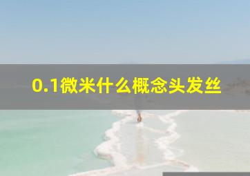 0.1微米什么概念头发丝