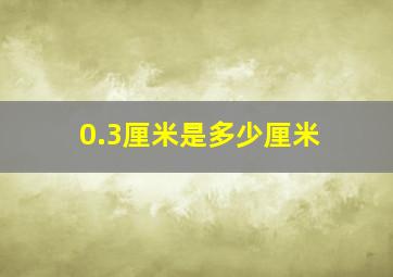 0.3厘米是多少厘米