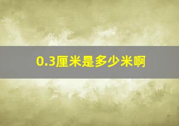 0.3厘米是多少米啊