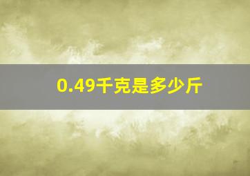 0.49千克是多少斤