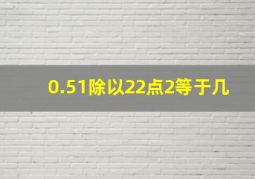 0.51除以22点2等于几