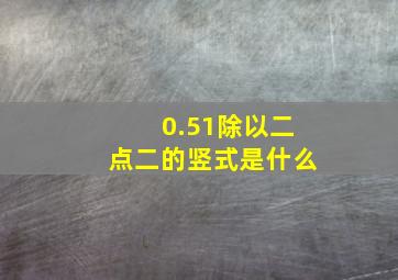 0.51除以二点二的竖式是什么