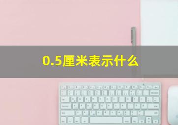 0.5厘米表示什么