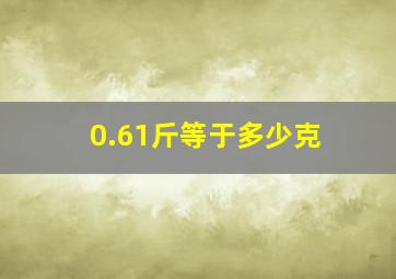 0.61斤等于多少克