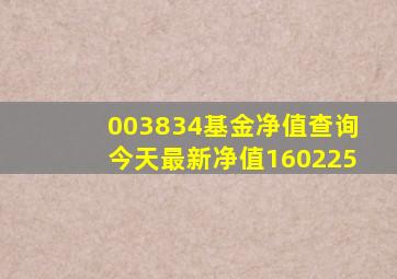 003834基金净值查询今天最新净值160225