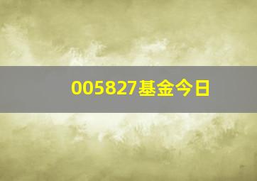 005827基金今日