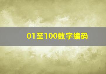 01至100数字编码