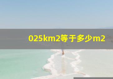 025km2等于多少m2