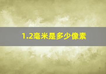 1.2毫米是多少像素