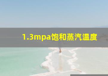 1.3mpa饱和蒸汽温度