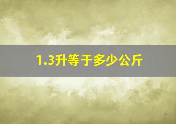 1.3升等于多少公斤