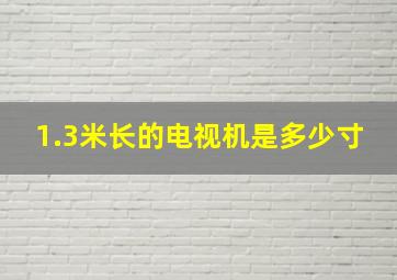 1.3米长的电视机是多少寸