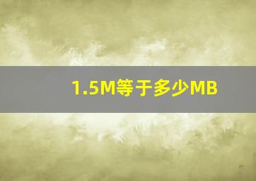 1.5M等于多少MB