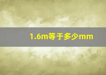 1.6m等于多少mm