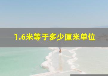 1.6米等于多少厘米单位