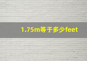 1.75m等于多少feet