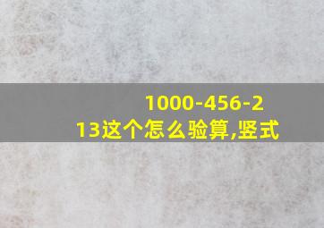 1000-456-213这个怎么验算,竖式