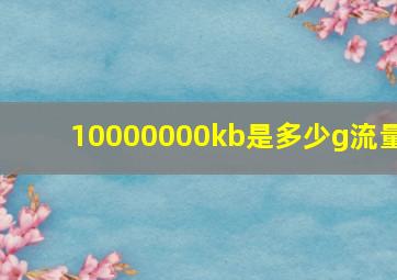 10000000kb是多少g流量