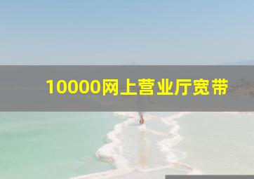 10000网上营业厅宽带