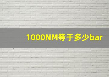 1000NM等于多少bar