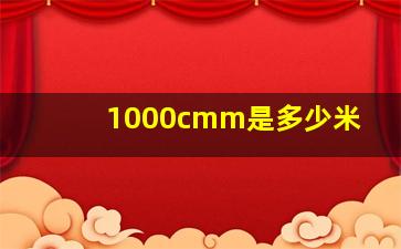 1000cmm是多少米