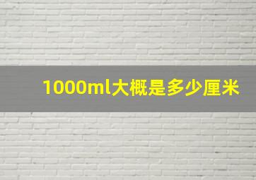 1000ml大概是多少厘米