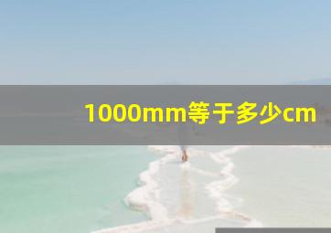 1000mm等于多少cm