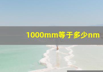 1000mm等于多少nm