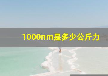 1000nm是多少公斤力