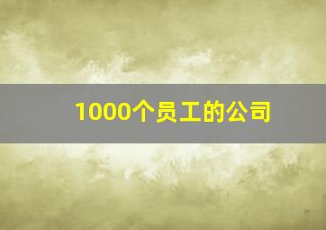 1000个员工的公司