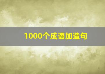 1000个成语加造句