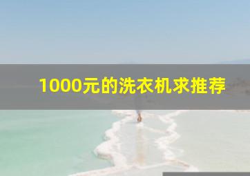 1000元的洗衣机求推荐