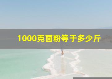 1000克面粉等于多少斤