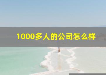 1000多人的公司怎么样