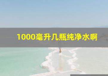 1000毫升几瓶纯净水啊