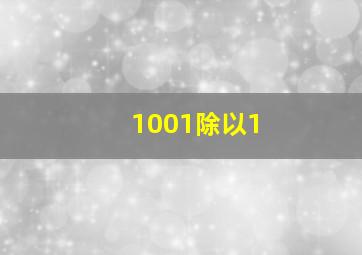 1001除以1