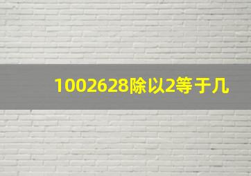 1002628除以2等于几