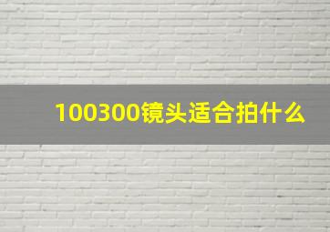 100300镜头适合拍什么