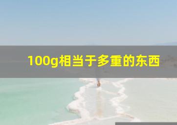 100g相当于多重的东西