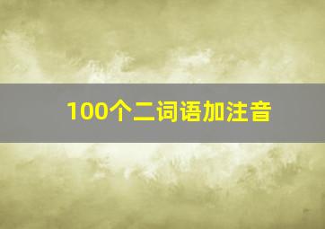 100个二词语加注音