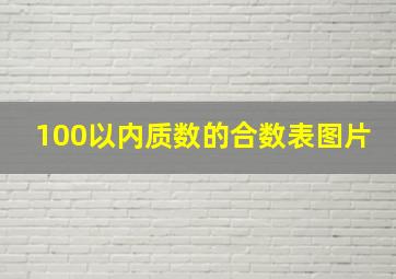 100以内质数的合数表图片