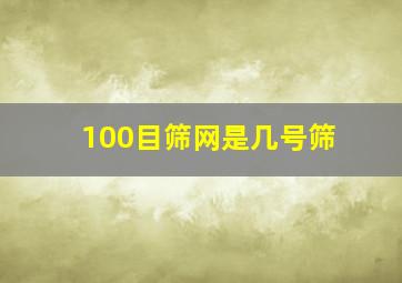 100目筛网是几号筛