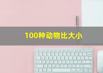 100种动物比大小