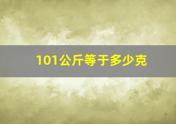 101公斤等于多少克