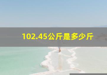 102.45公斤是多少斤