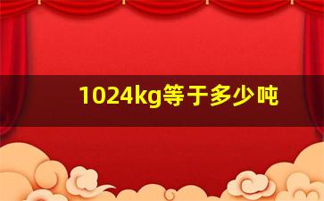 1024kg等于多少吨