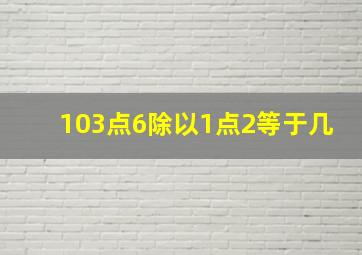 103点6除以1点2等于几